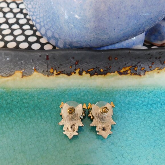 New kate spade NY Bird’s the Word rose gold, pink glass stone flamingo earrings - Picture 9 of 16